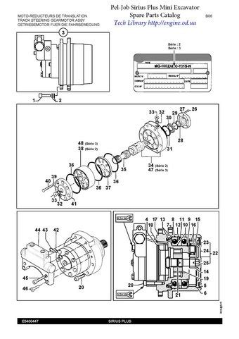 pel job mini digger spares|pel job parts manual.